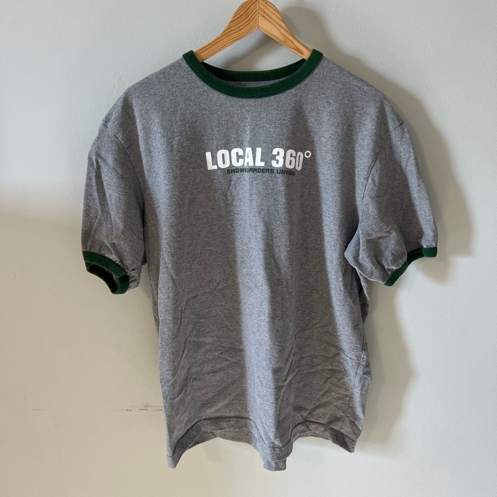 Vintage Hollister Co Local 360 Ringer T-Shirt | Men’s Size L | Snowboard Graphic